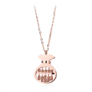 18K Rose Gold-Plated Purse Pendant Necklace