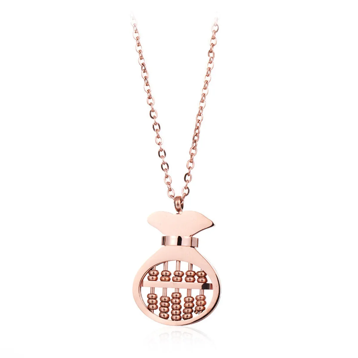 18K Rose Gold-Plated Purse Pendant Necklace