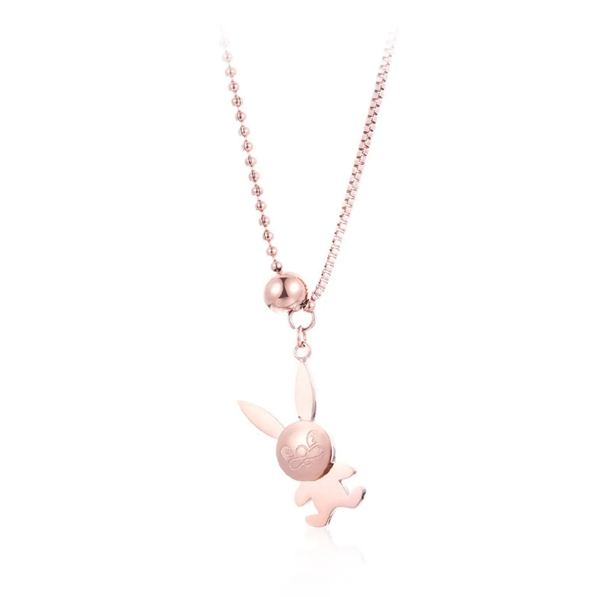 18K Rose Gold-Plated Rabbit Pendant Necklace