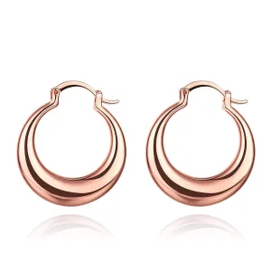 18K Rose Gold-Plated Smooth Hoop Earrings