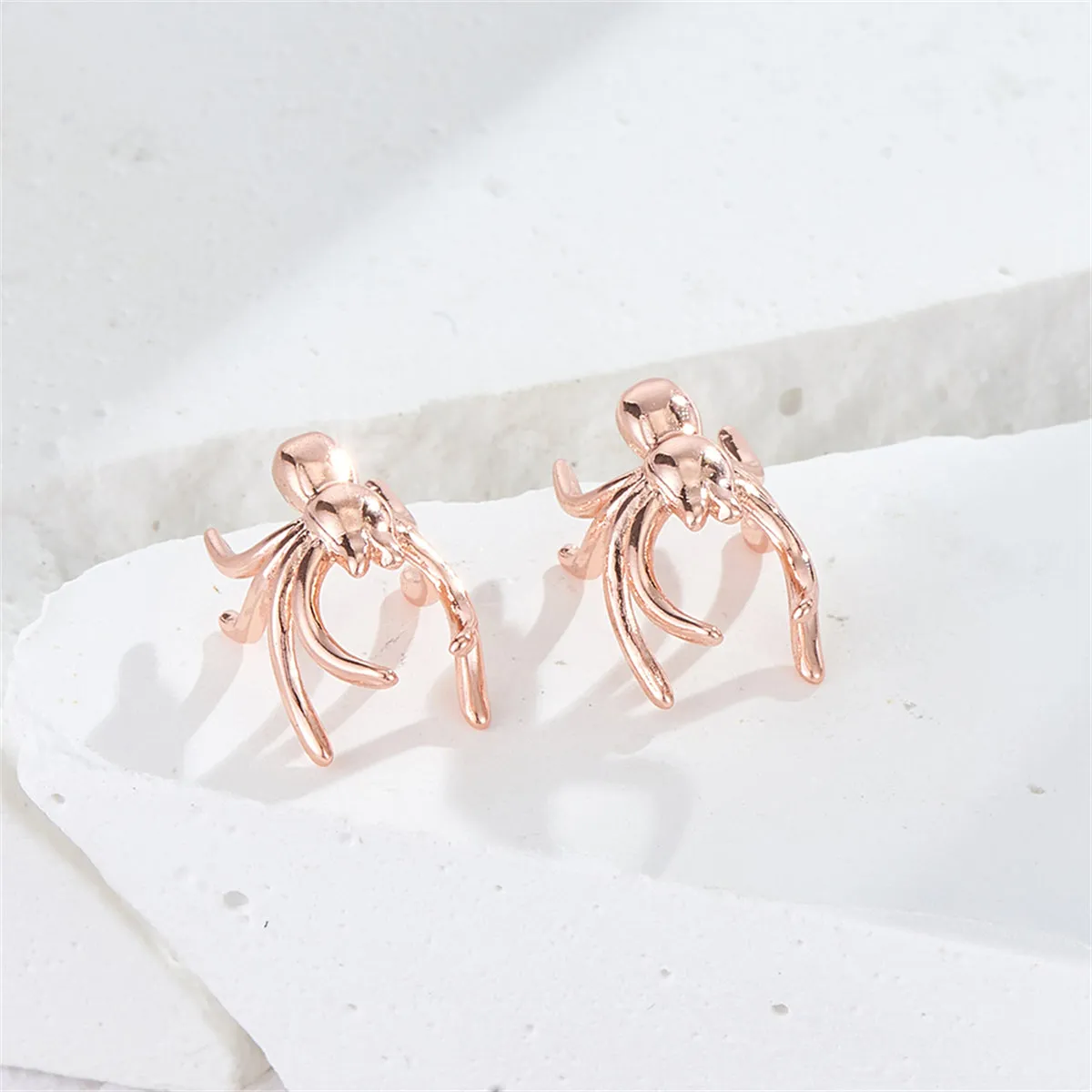18K Rose Gold-Plated Spider Ear Cuffs