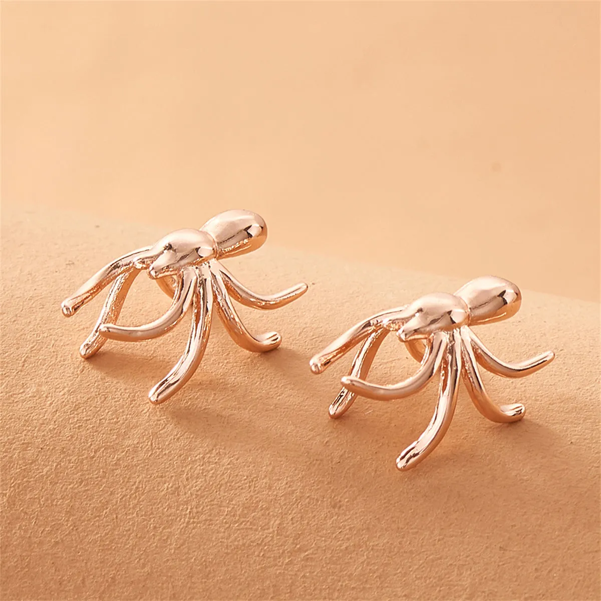 18K Rose Gold-Plated Spider Ear Cuffs