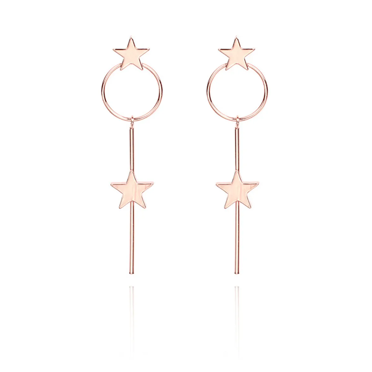 18K Rose Gold-Plated Star Magic Wand Drop Earrings