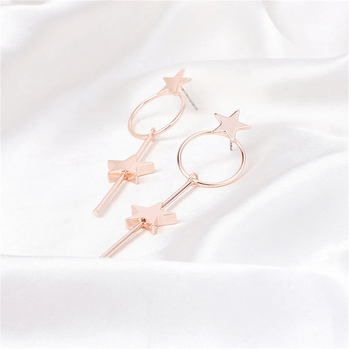 18K Rose Gold-Plated Star Magic Wand Drop Earrings