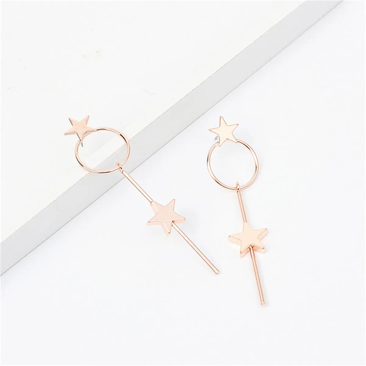 18K Rose Gold-Plated Star Magic Wand Drop Earrings