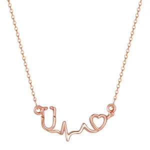 18K Rose Gold-Plated Stethoscope Pendant Necklace