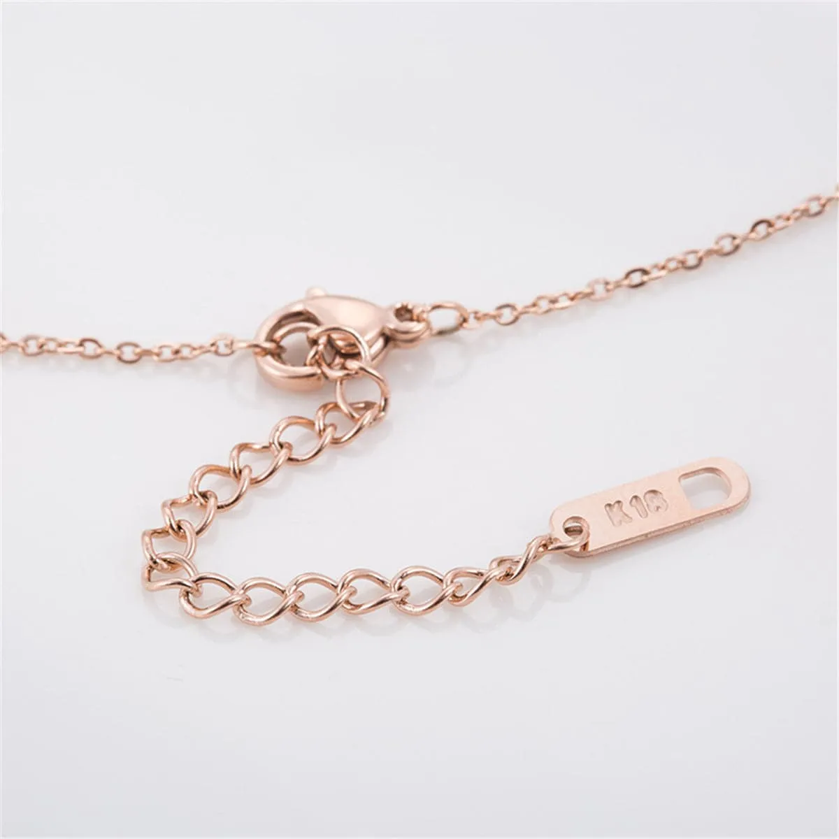 18K Rose Gold-Plated V Pendant Necklace