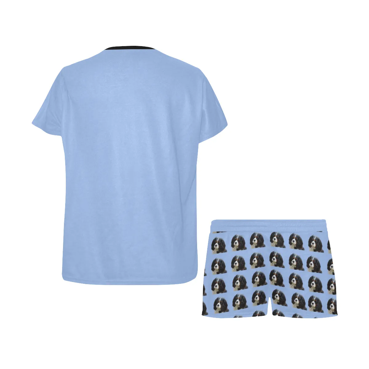 2 Piece Cavalier King Charles Spaniel PJ Set - Tri