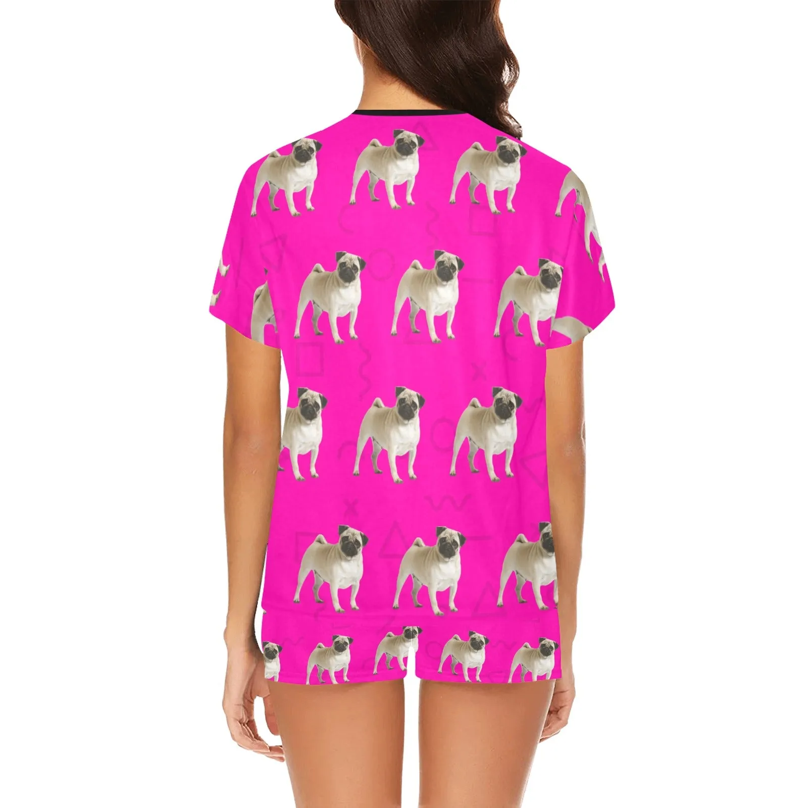 2 Piece Pug PJ Set - Pink