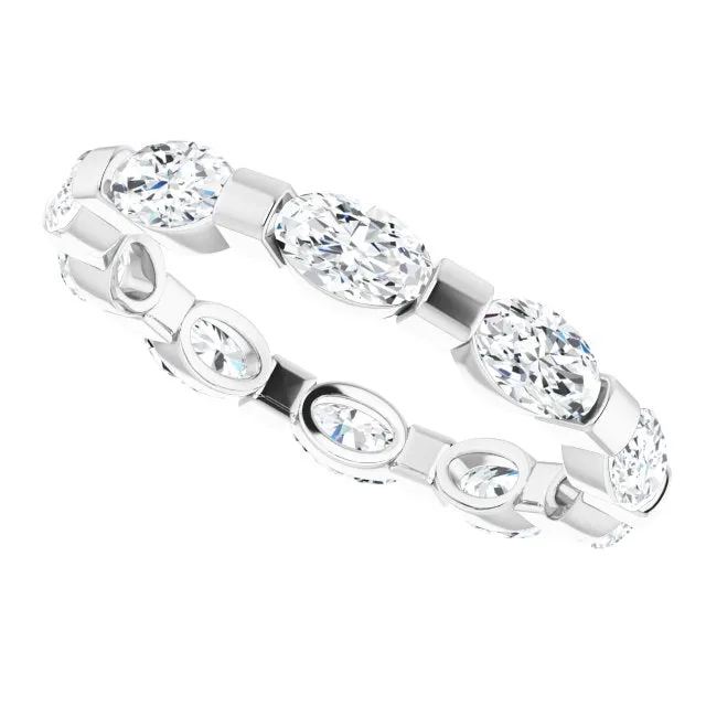 2.10 ct. Oval Diamond Eternity Band