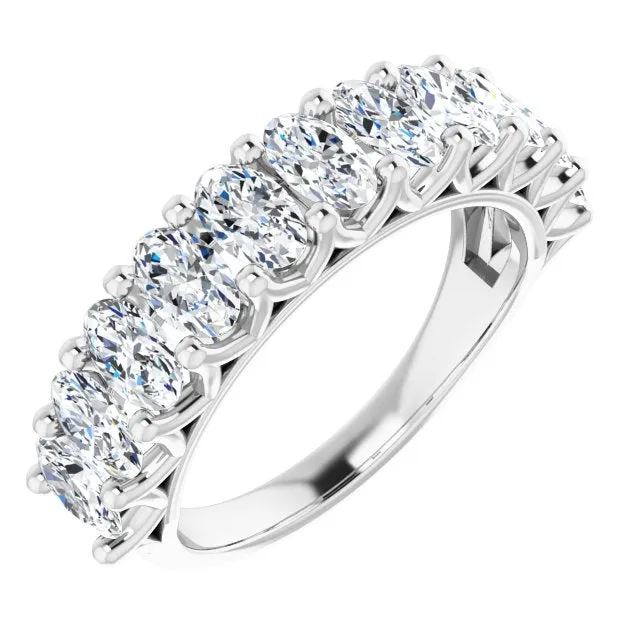 2.31 ct. Oval Cut Diamond Wedding Band