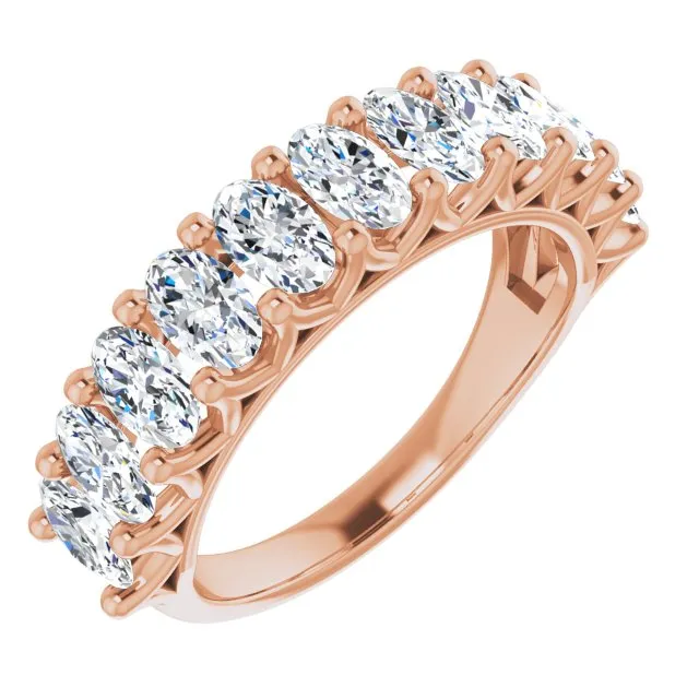 2.31 ct. Oval Cut Diamond Wedding Band