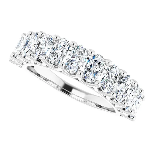 2.31 ct. Oval Cut Diamond Wedding Band