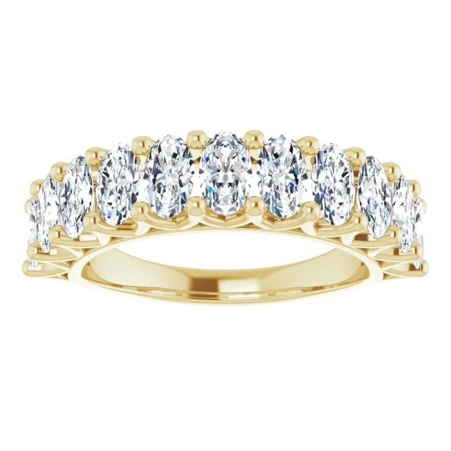 2.31 ct. Oval Cut Diamond Wedding Band