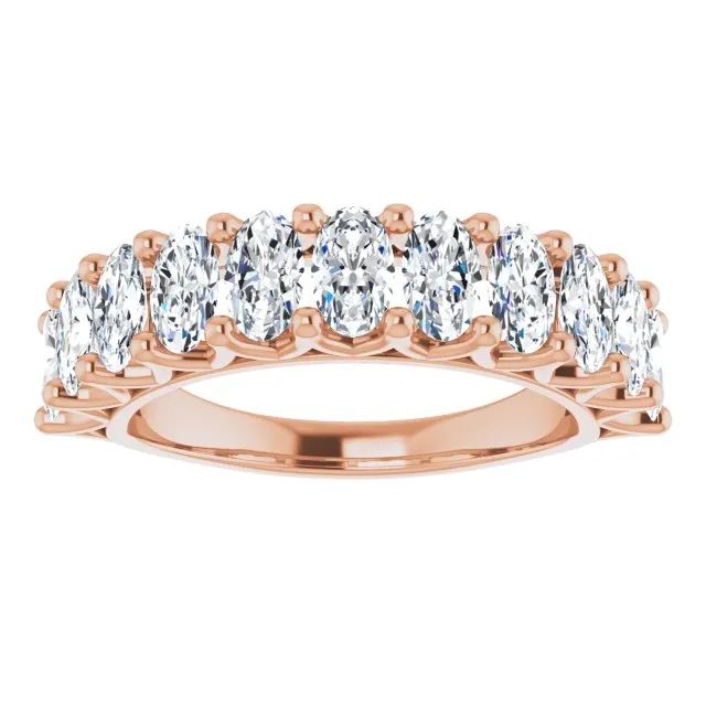 2.31 ct. Oval Cut Diamond Wedding Band