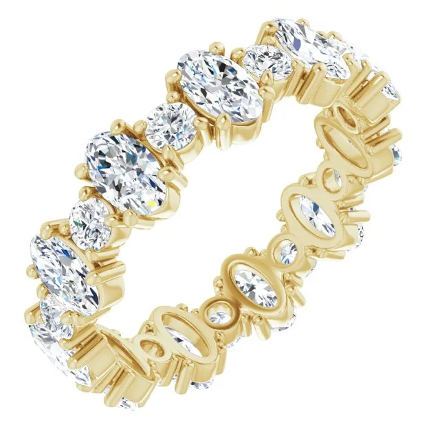 2.97 ct. Oval & Round Diamond Eternity Band