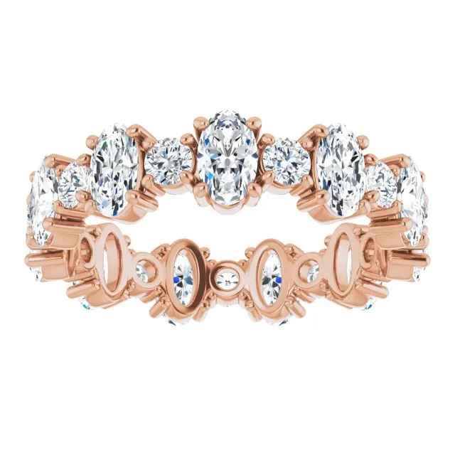 2.97 ct. Oval & Round Diamond Eternity Band