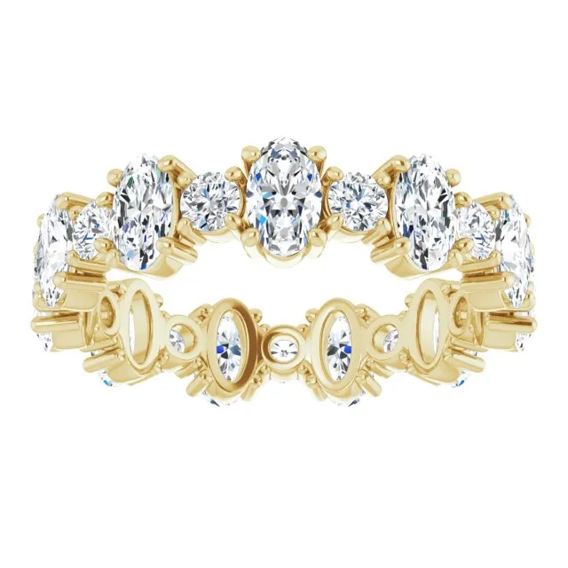 2.97 ct. Oval & Round Diamond Eternity Band
