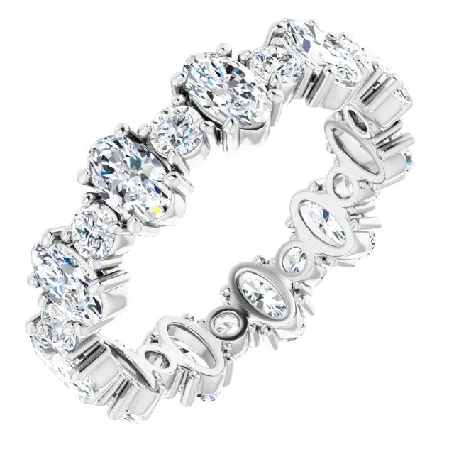 2.97 ct. Oval & Round Diamond Eternity Band