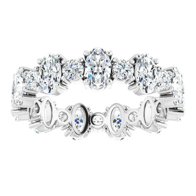 2.97 ct. Oval & Round Diamond Eternity Band