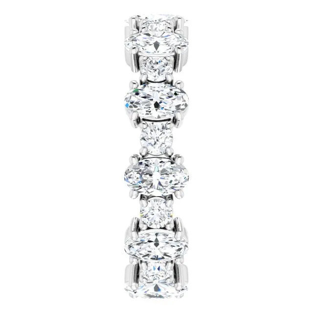 2.97 ct. Oval & Round Diamond Eternity Band