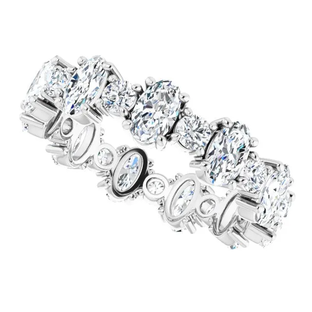 2.97 ct. Oval & Round Diamond Eternity Band