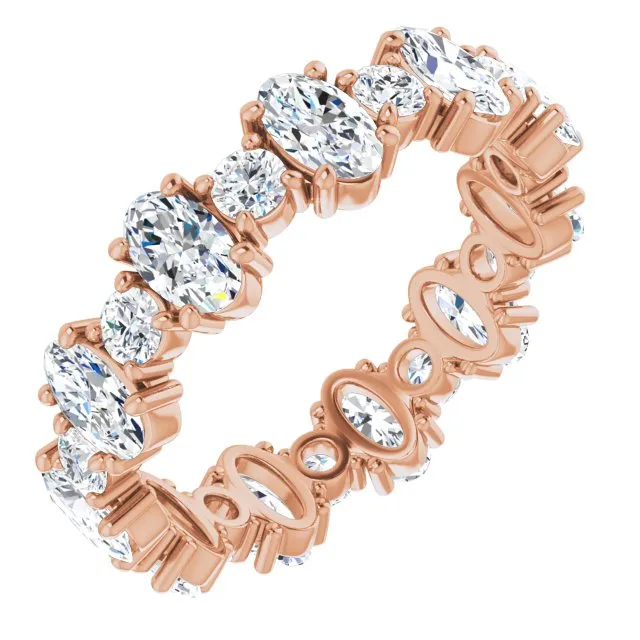 2.97 ct. Oval & Round Diamond Eternity Band