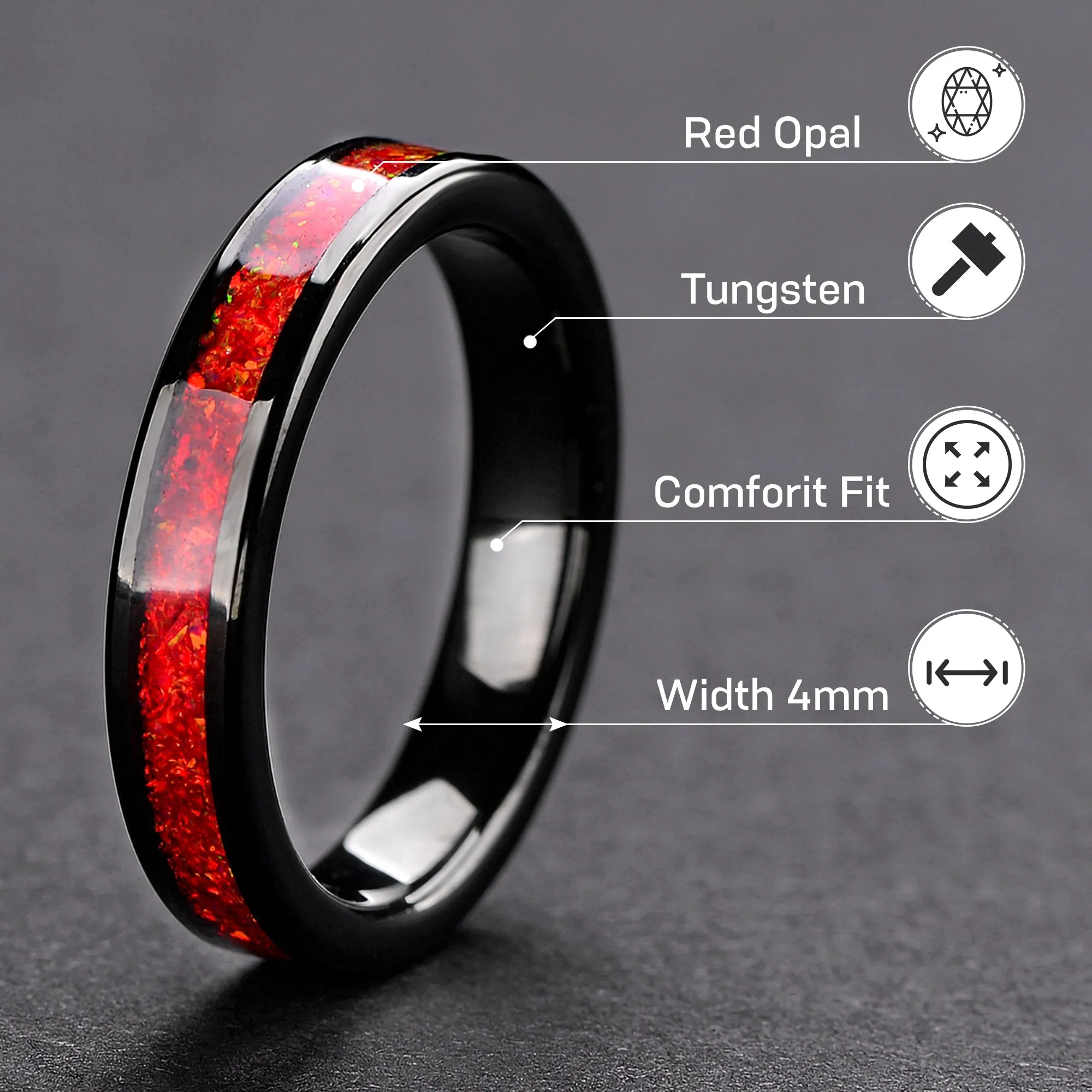 3 PCs Engagement Ring Set | Stainless Steel Ring for Women | Tungsten Wedding Bands for Him & Her
