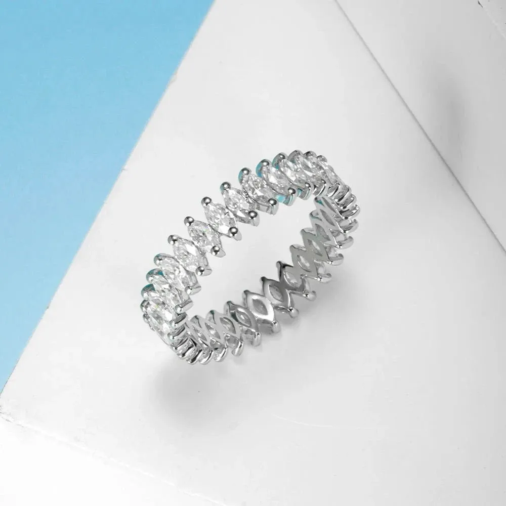 3.0 Ctw Marquise Cut Diamond Wedding Band