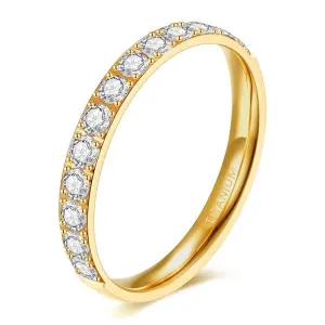 3mm Half Eternity Diamond Statement Titanium Wedding Band