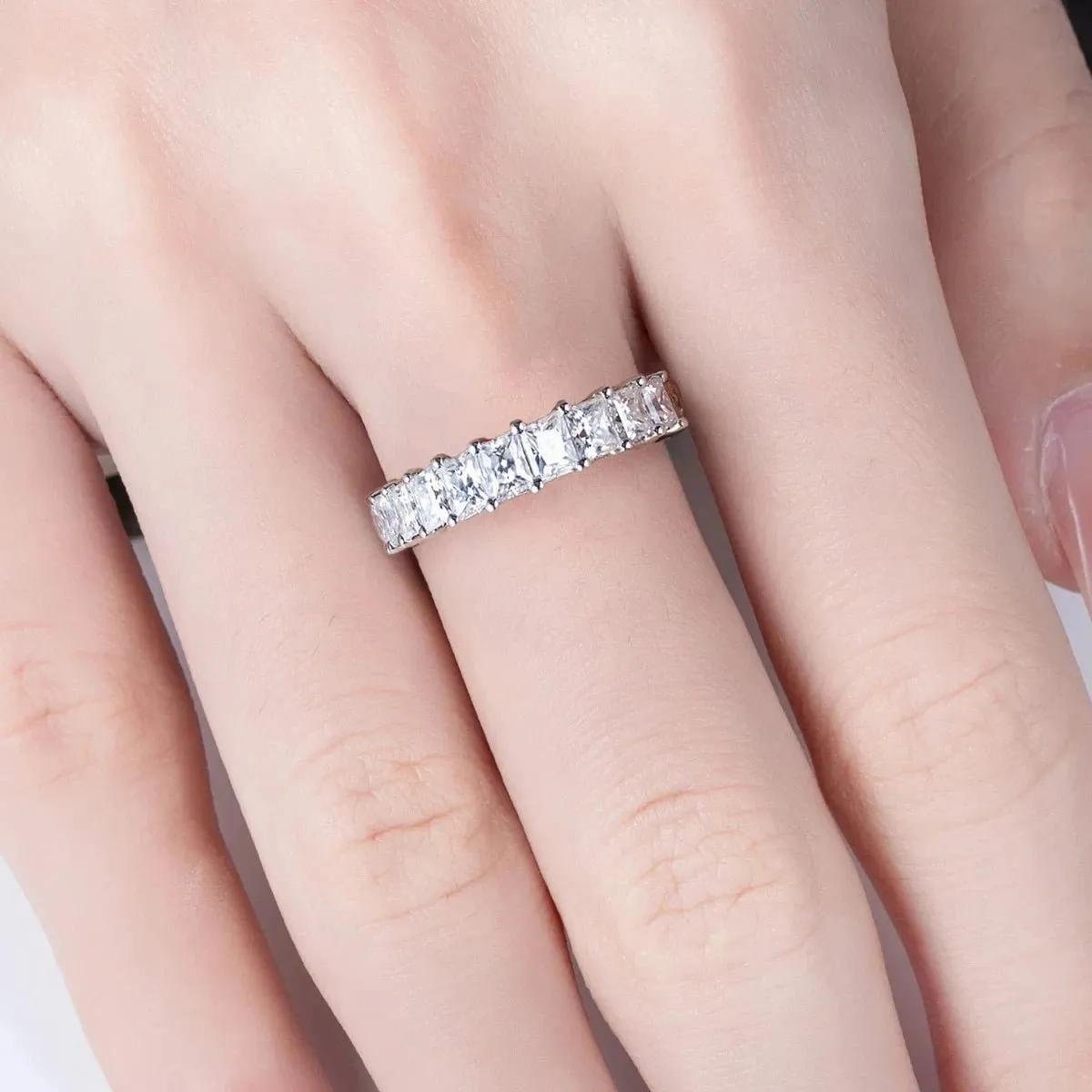 3mm Princess Cut Diamond Eternity Wedding Band