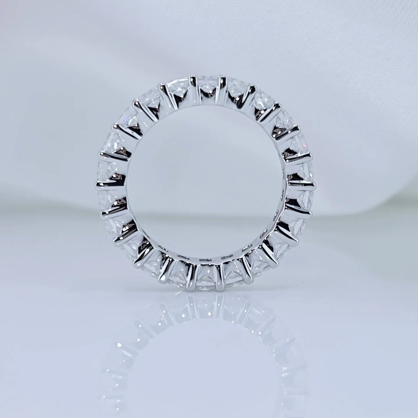 3mm Princess Cut Diamond Eternity Wedding Band