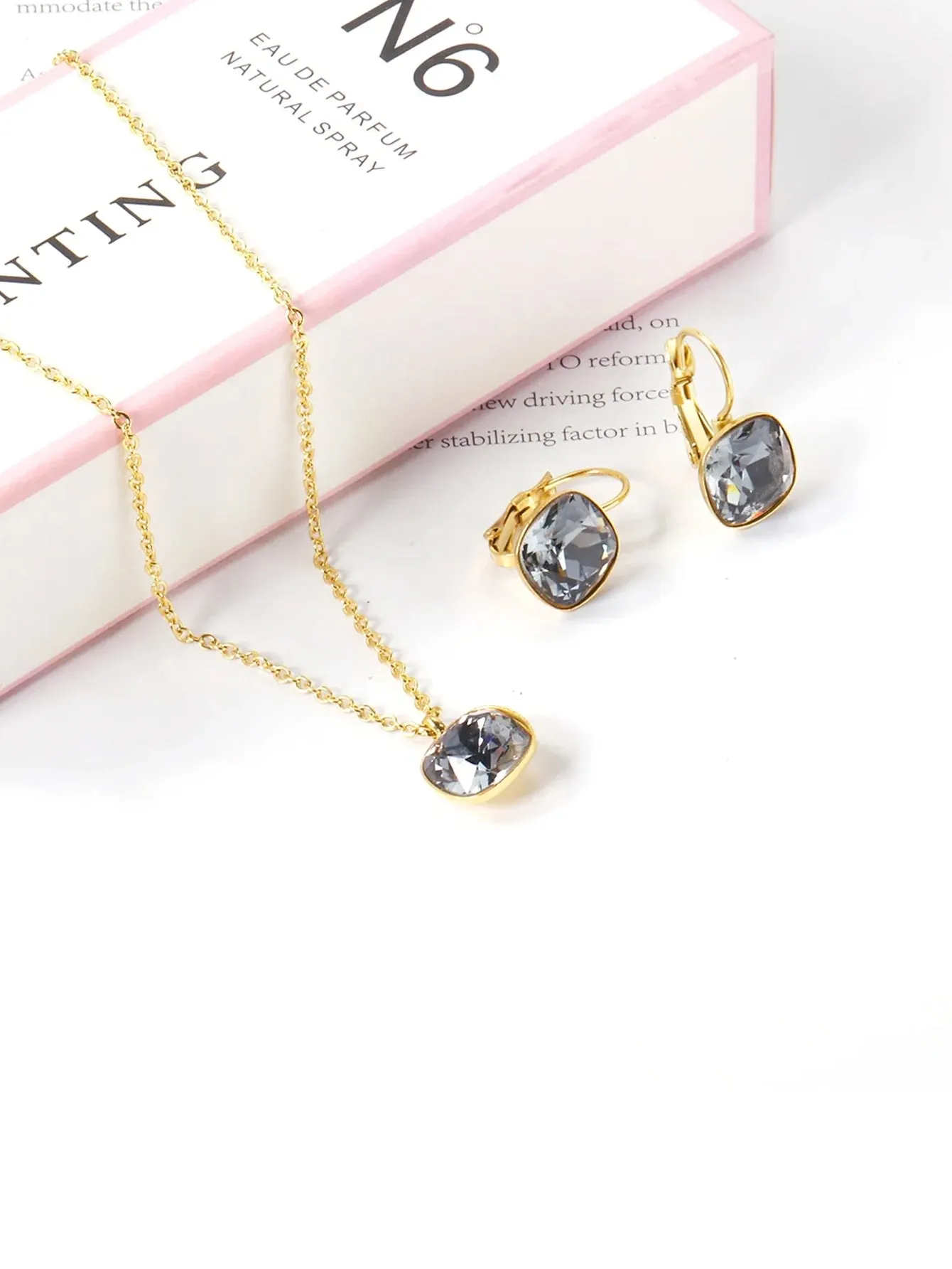 3pcs Zircon Stainless Steel Jewelry Set - FD ⚡