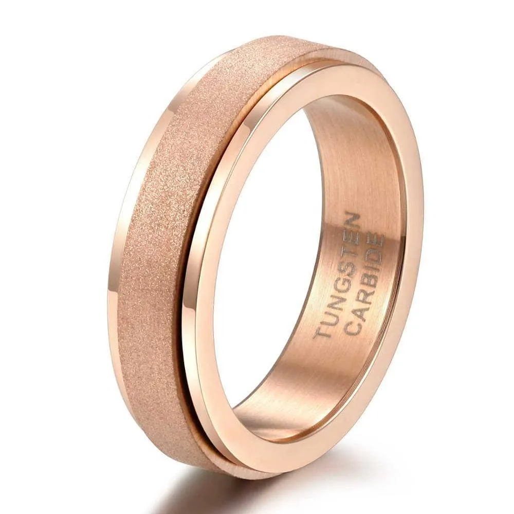 6mm Rotating Decompression Spinner Wedding Band