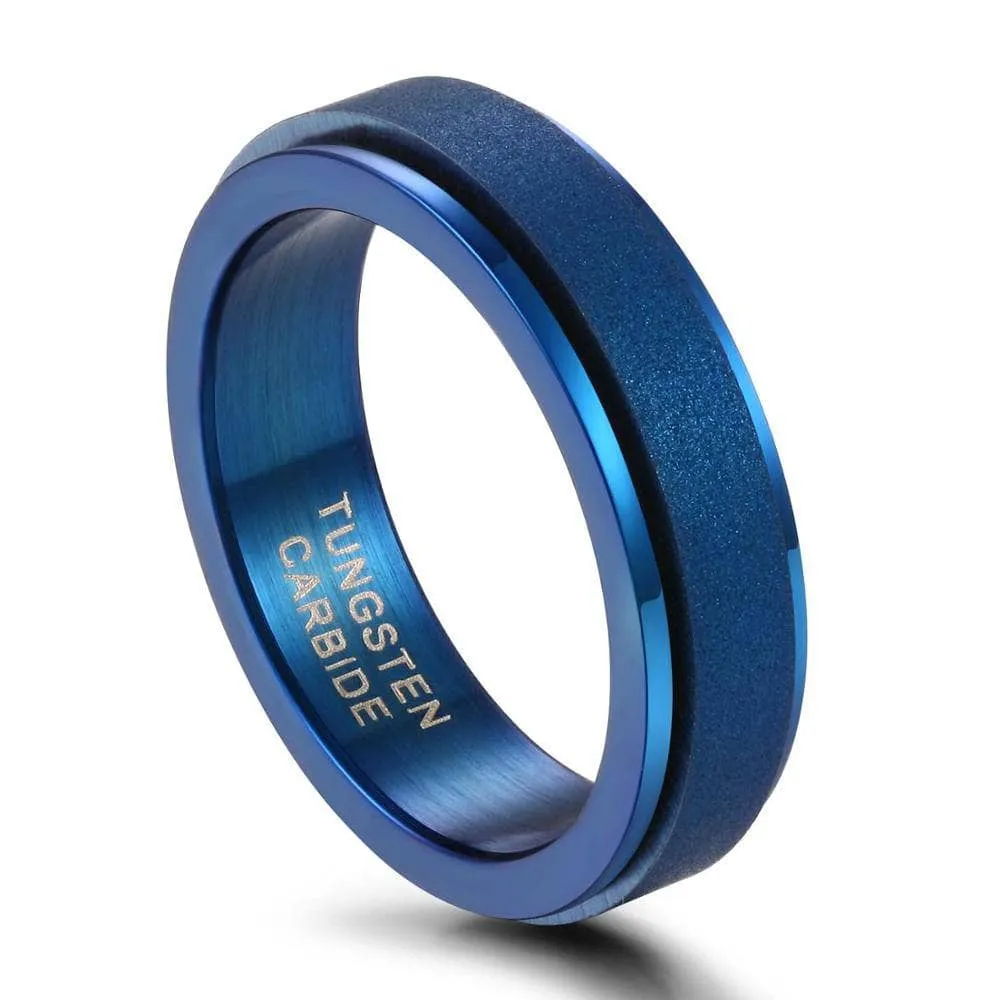 6mm Rotating Decompression Spinner Wedding Band