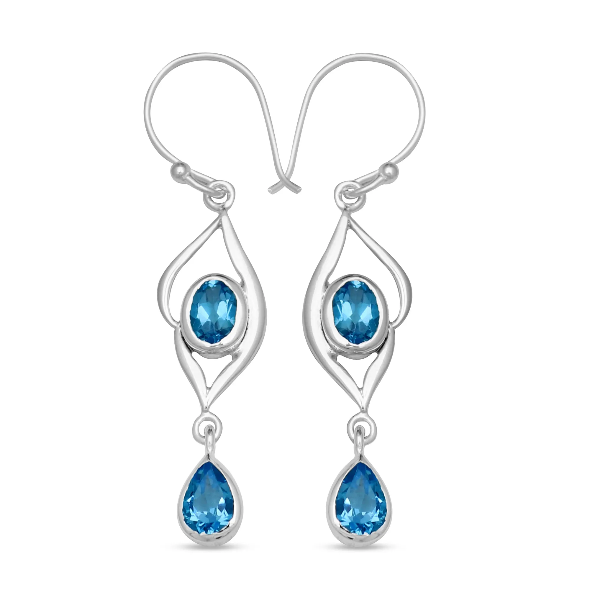 925 Starling Silver Garnet Earrings