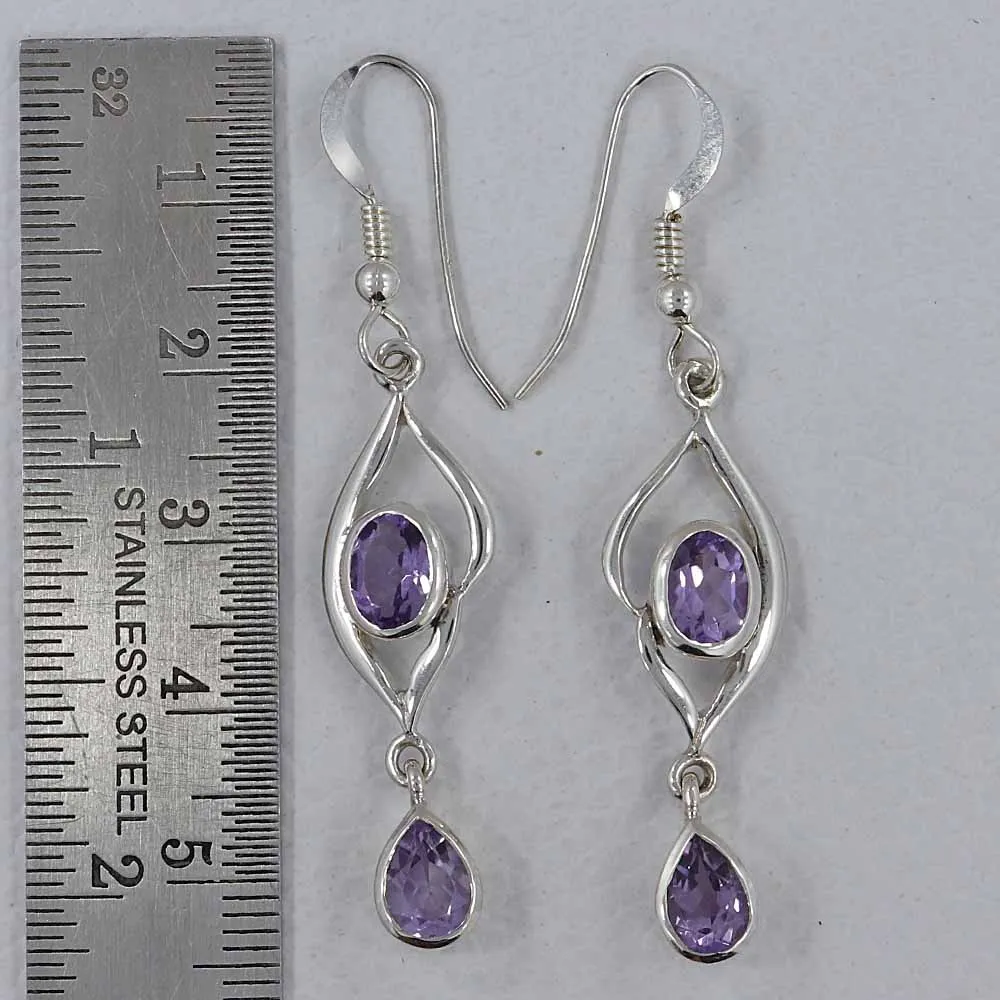 925 Starling Silver Garnet Earrings