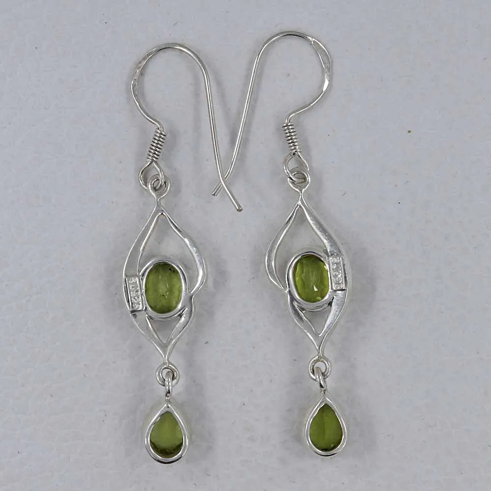925 Starling Silver Garnet Earrings