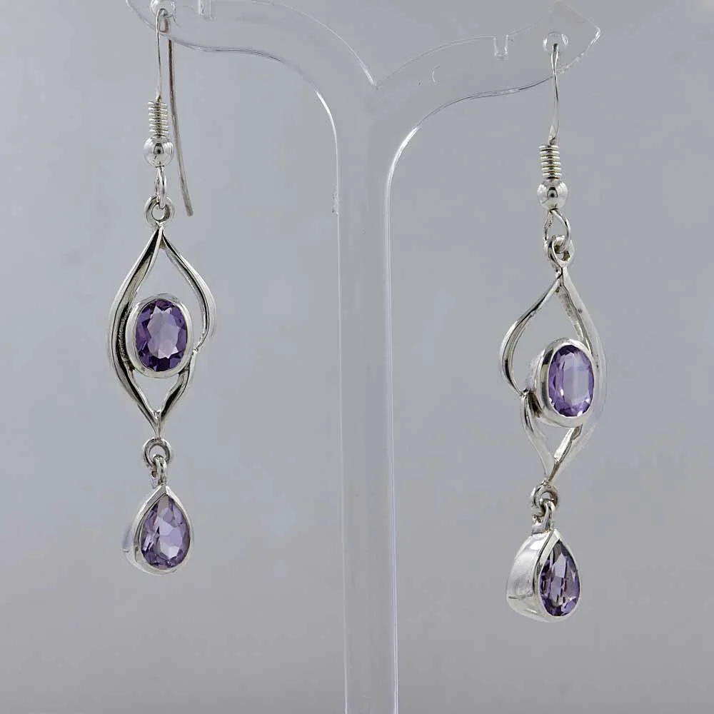 925 Starling Silver Garnet Earrings
