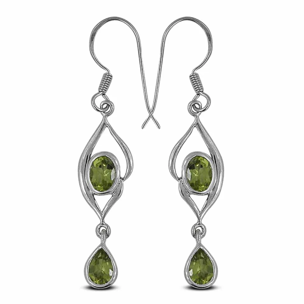 925 Starling Silver Garnet Earrings