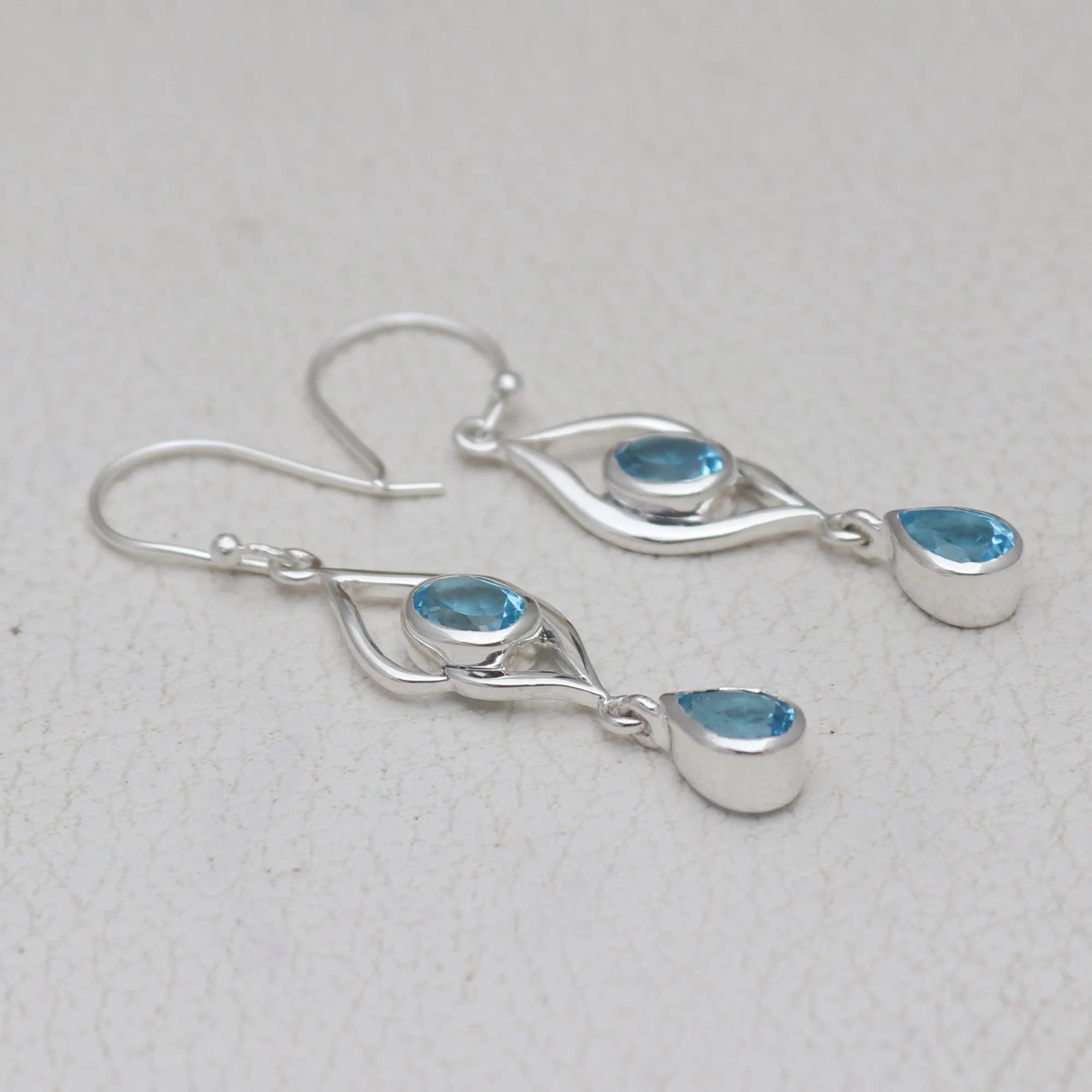 925 Starling Silver Garnet Earrings