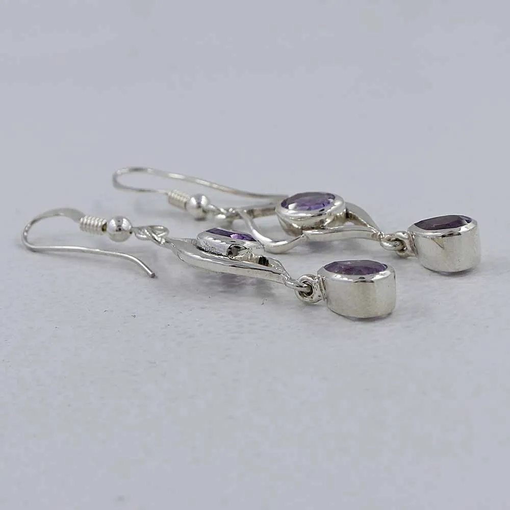 925 Starling Silver Garnet Earrings