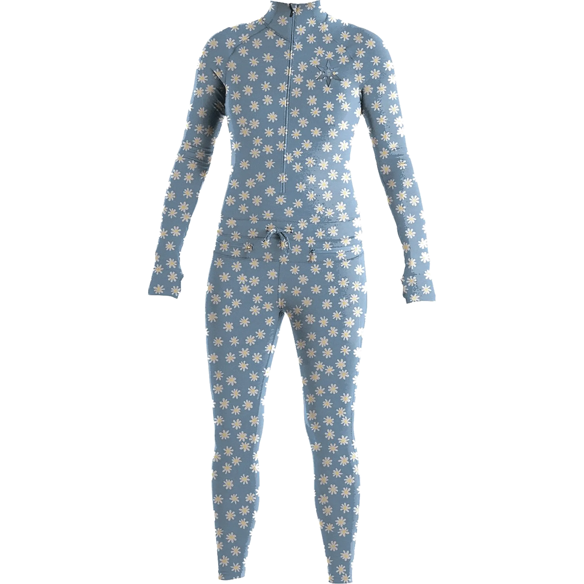 Airblaster Women's Hoodless Ninja Suit Light Blue Daisy