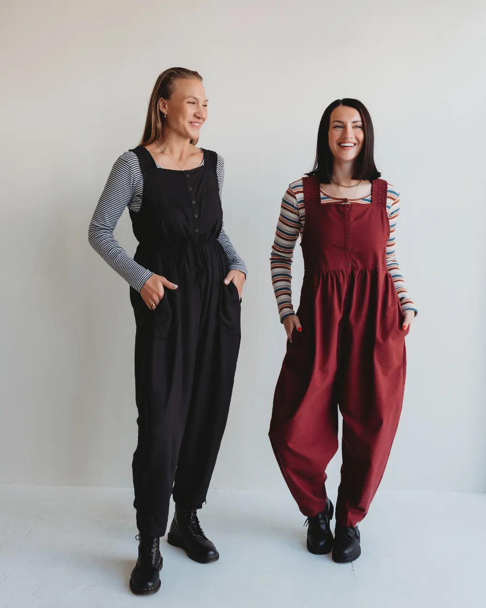 Alice Burgundy Dungarees