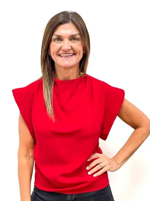 Amanda Uprichard Edrina Top - Scarlet