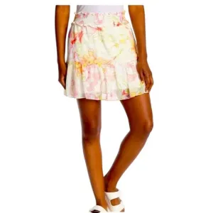 AMANDA UPRICHARD Renata Floral Mini Skirt In Chesapeake SIZE XS