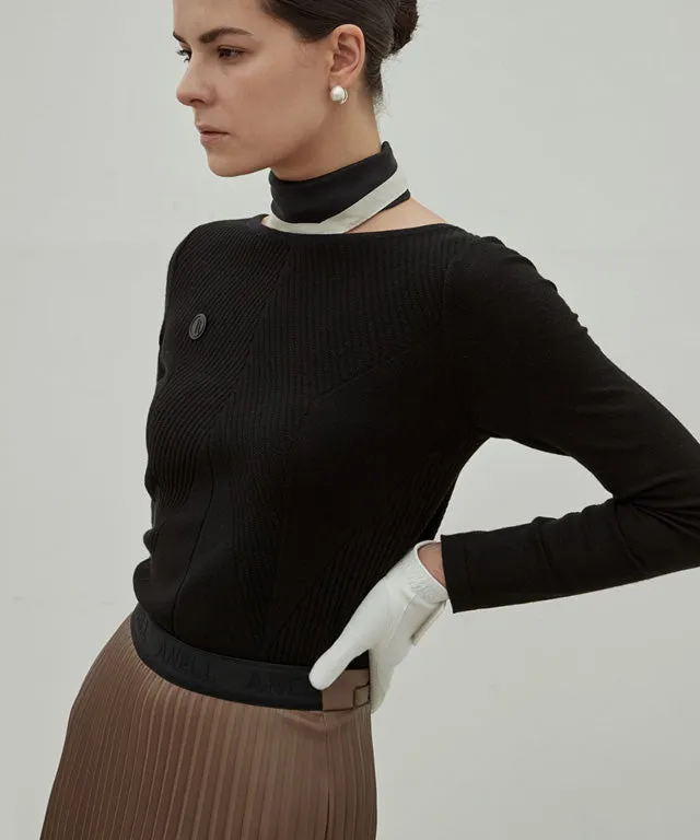 Anell Golf Bold Pleated Skirt - Brown