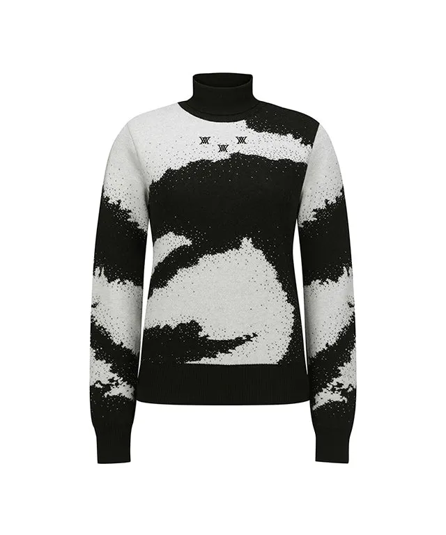 ANEW Golf: Women Cashmere Blend High Neck Sweater - Black