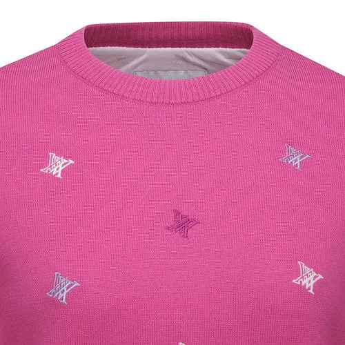 ANEW Golf Women Logo Pattern Wind Block Pullover - Pink