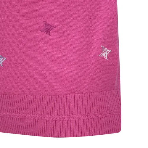 ANEW Golf Women Logo Pattern Wind Block Pullover - Pink